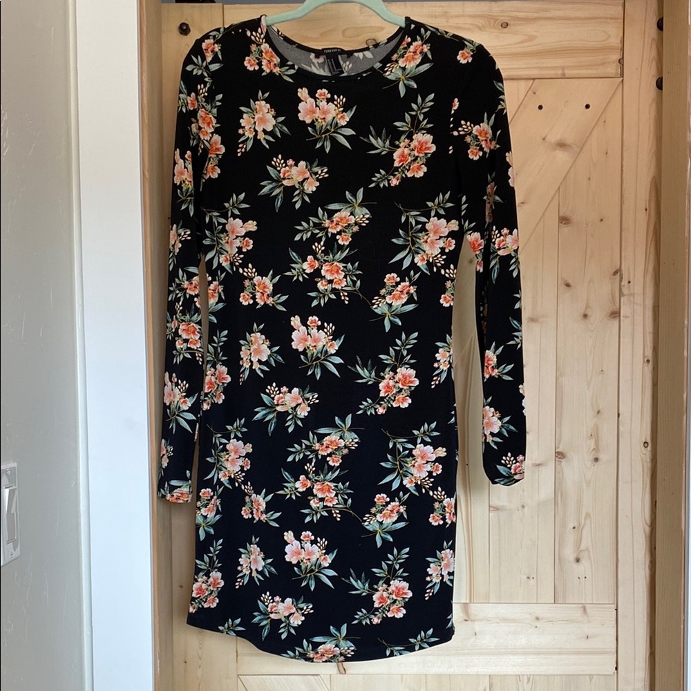 Floral Black Dress